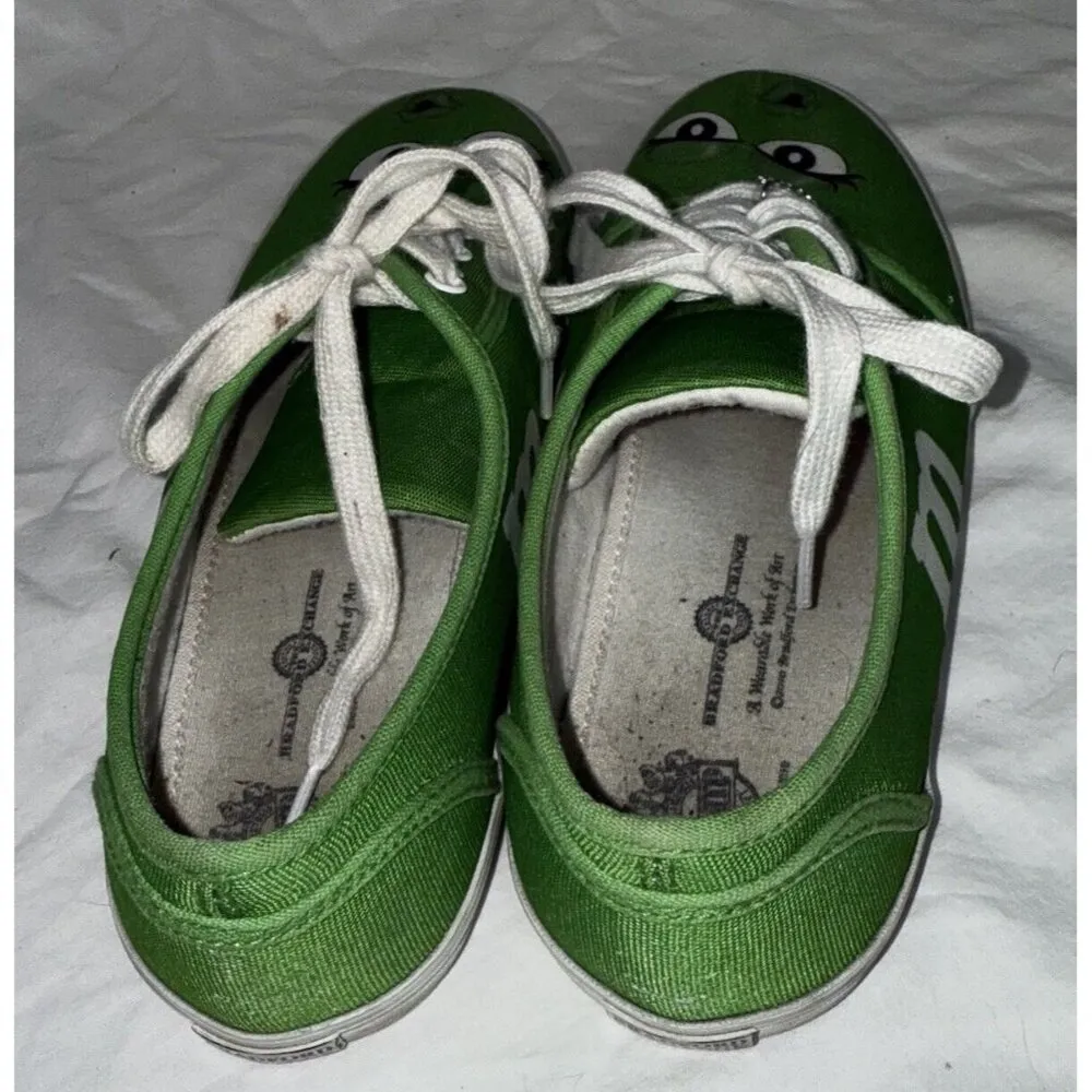 Bradford Exchange Green M&M Sneakers Womens Size 7.5 Shoes Low Top Canvas - Image 6