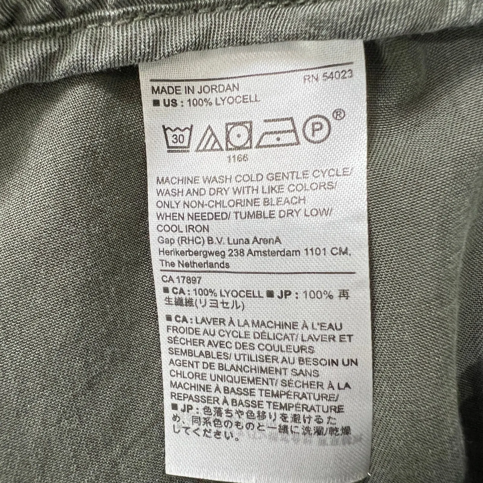 Gap Olive Green Lyocell Cargo Pants Drawstring Pockets Casual Joggers‎ Small P - Image 6