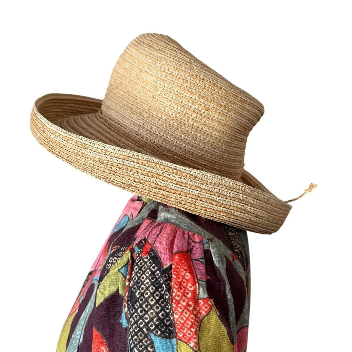 SCALA Collection Raffia Rolled Brim Hat One Size Tan - Image 2