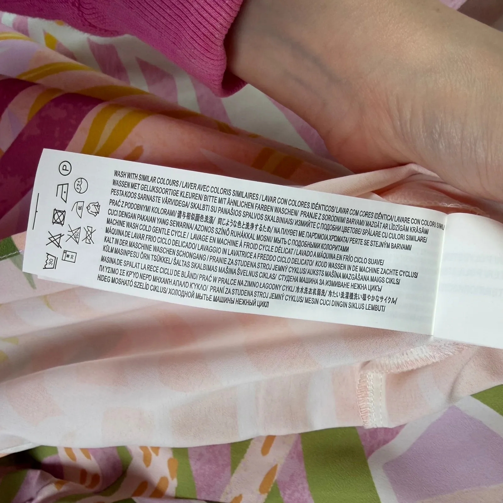 MINKPINK Palm Springs Tee Dress Small Tropical Colorful Pastel Resort Vacation - Image 10