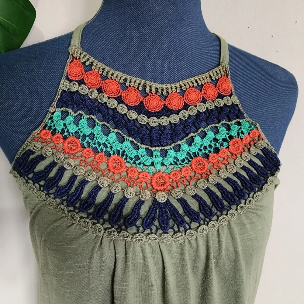 Almost Famous Crochet Front Halter Top - Image 2