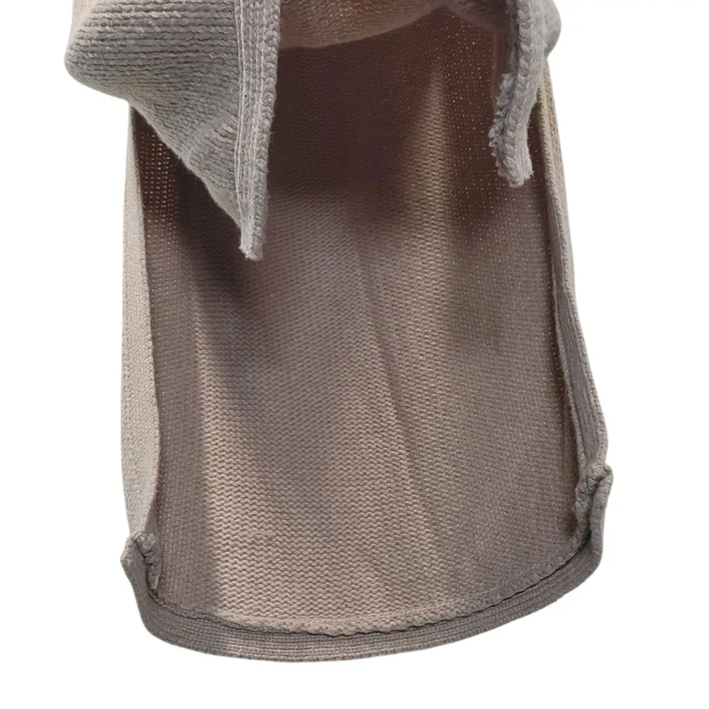 Nomad Morgan Carper Wool Blend Fringe Sleeveless Mini Sweater Dress in Taupe Brown - Image 8