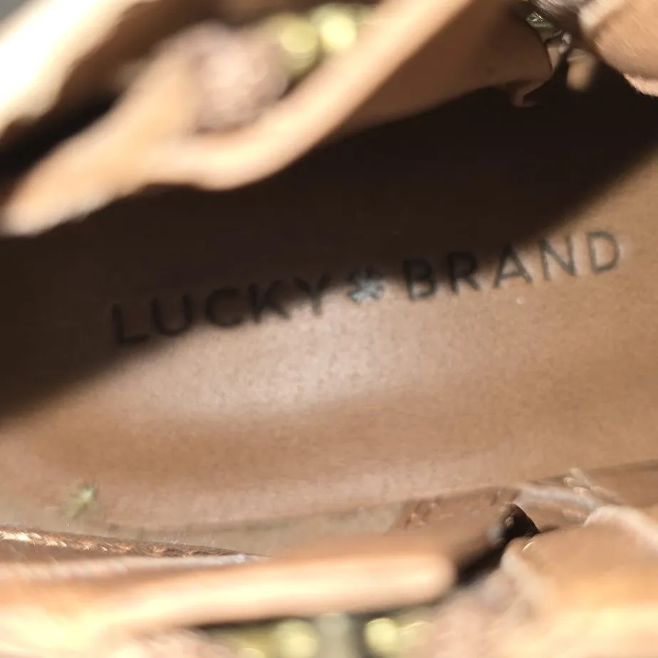 Lucky Brand Brown Ankle Booties with Suede Finish - Image 6