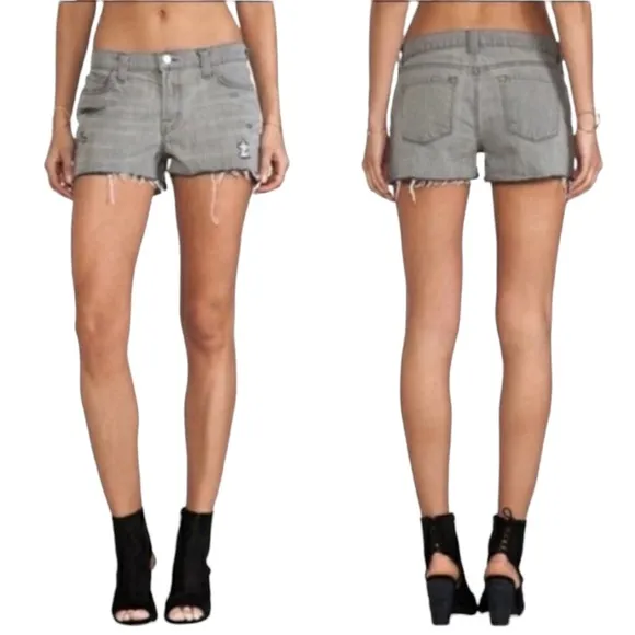 J Brand Cut Off Distressed Shorts in Hilo Grey - Image 2