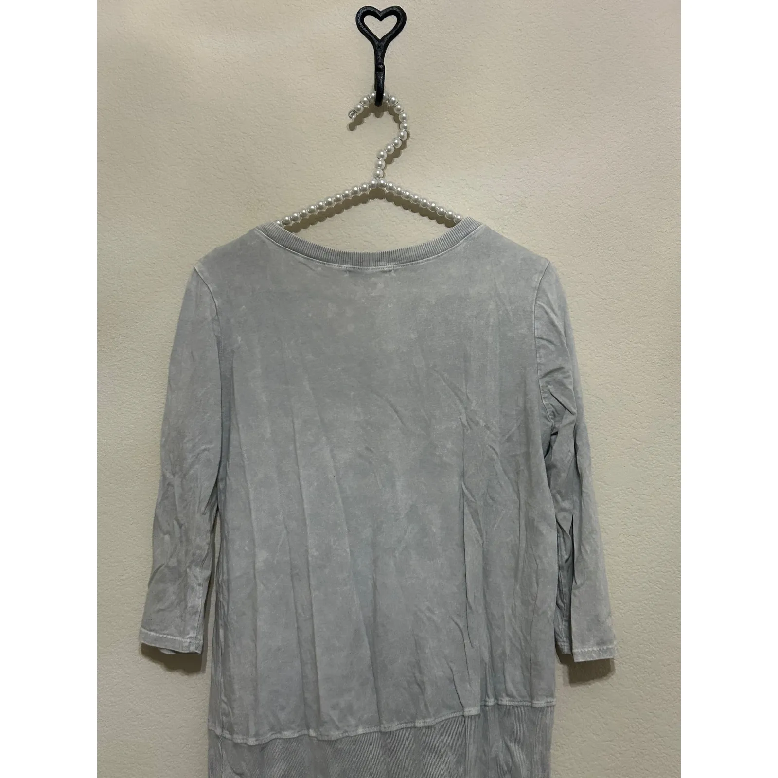 Chalet et Ceci Top Size Small Gray Lagenlook Capsule Wardrobe Classic Shirt Hemp - Image 8