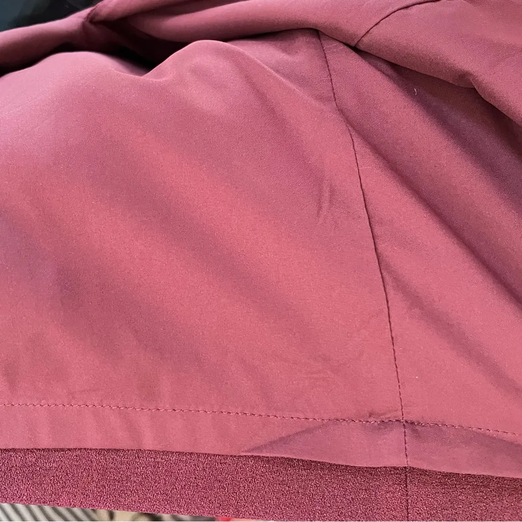 Eliza J Deep Burgundy Sheath Midi V-Neck Dress w/Reversible Fabric Belt-Size 0 - Image 14