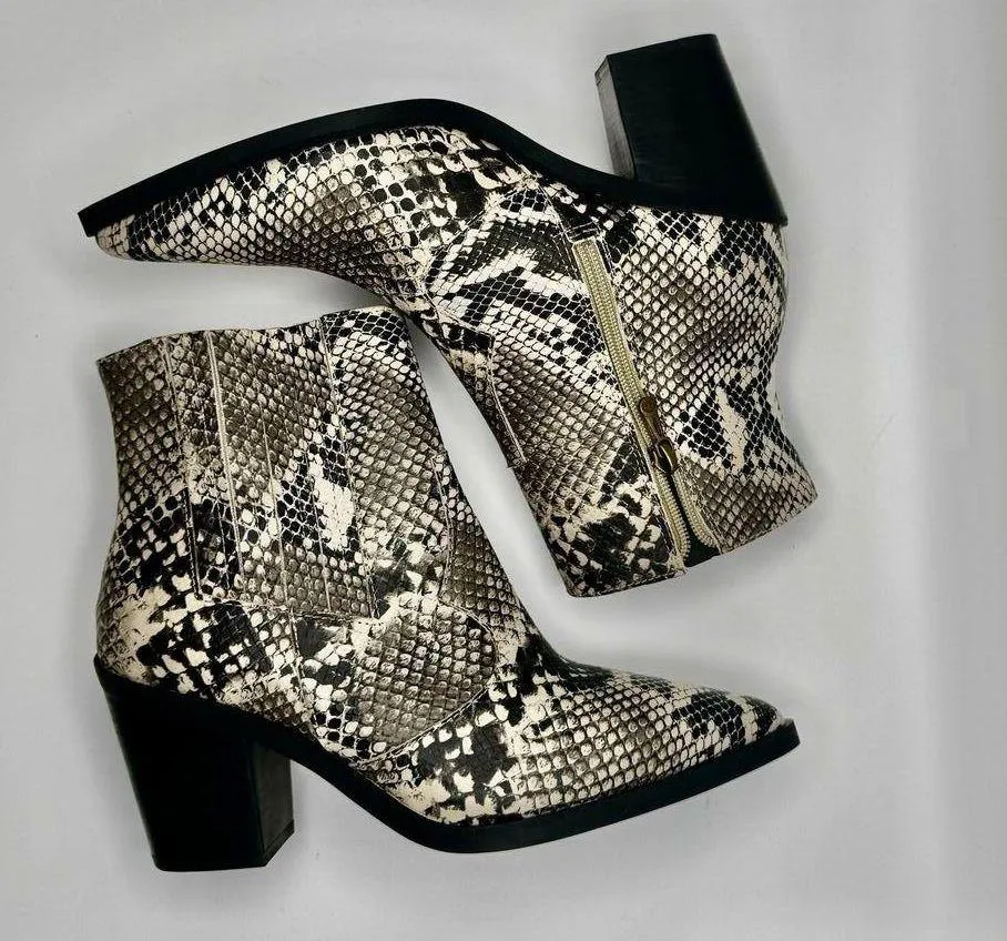 BLONDO western waterproof Elvina Bootie in Natural Snake 8.5 W - Image 7