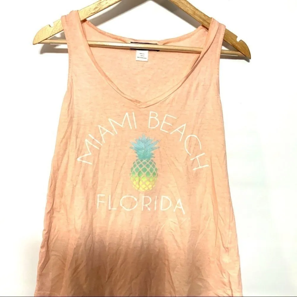 Surf style tank top Miami Beach Florida medium - Image 2