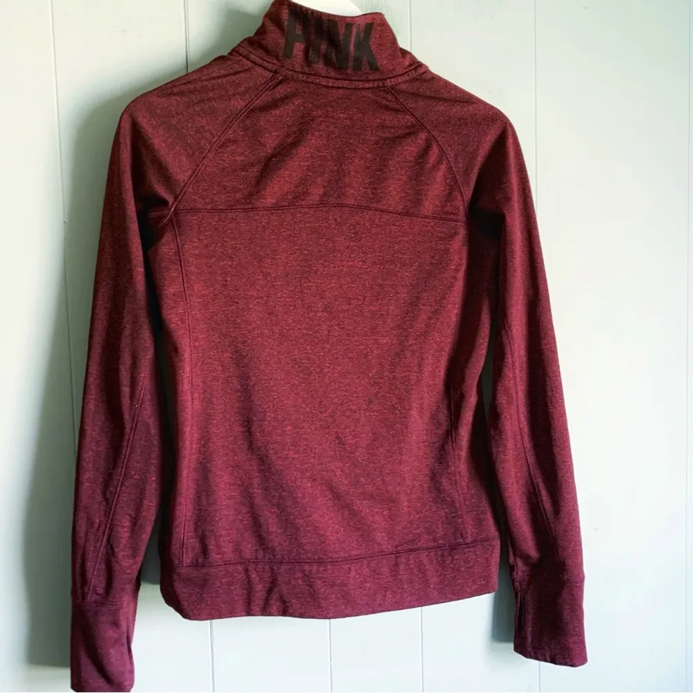 PINK Victoria's Secret 1/4 Zip Fleece Pullover Sweatshirt S - Image 2