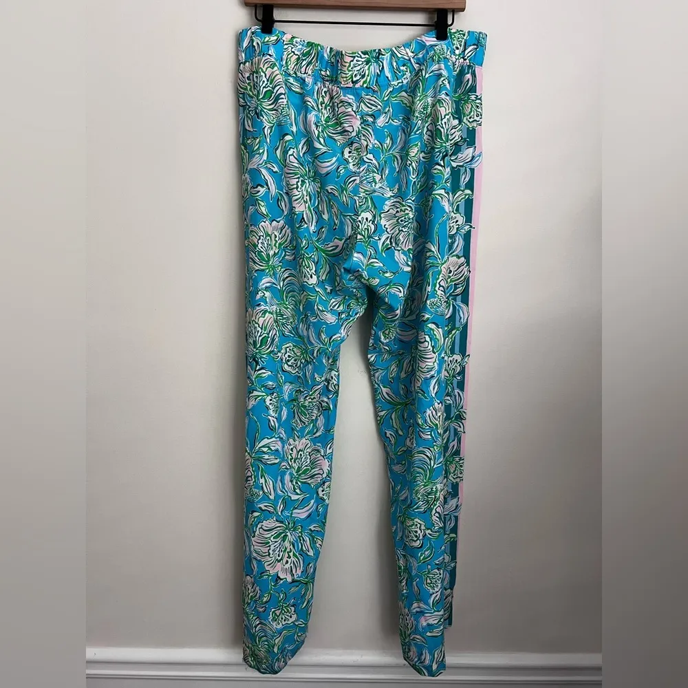 Lilly Pulitzer Bal Harbor Palazzo Pans wide leg Cumulus Blue elastic waist XL - Image 4