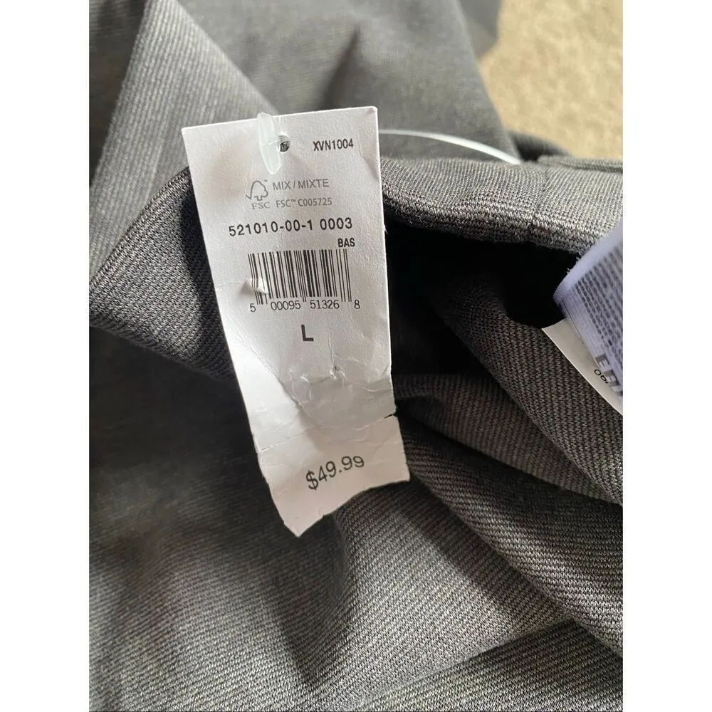 Gap Mid Rise Flare Ponte Pants Charcoal Heather Gray Split Hem Stretch Womens L - Image 8