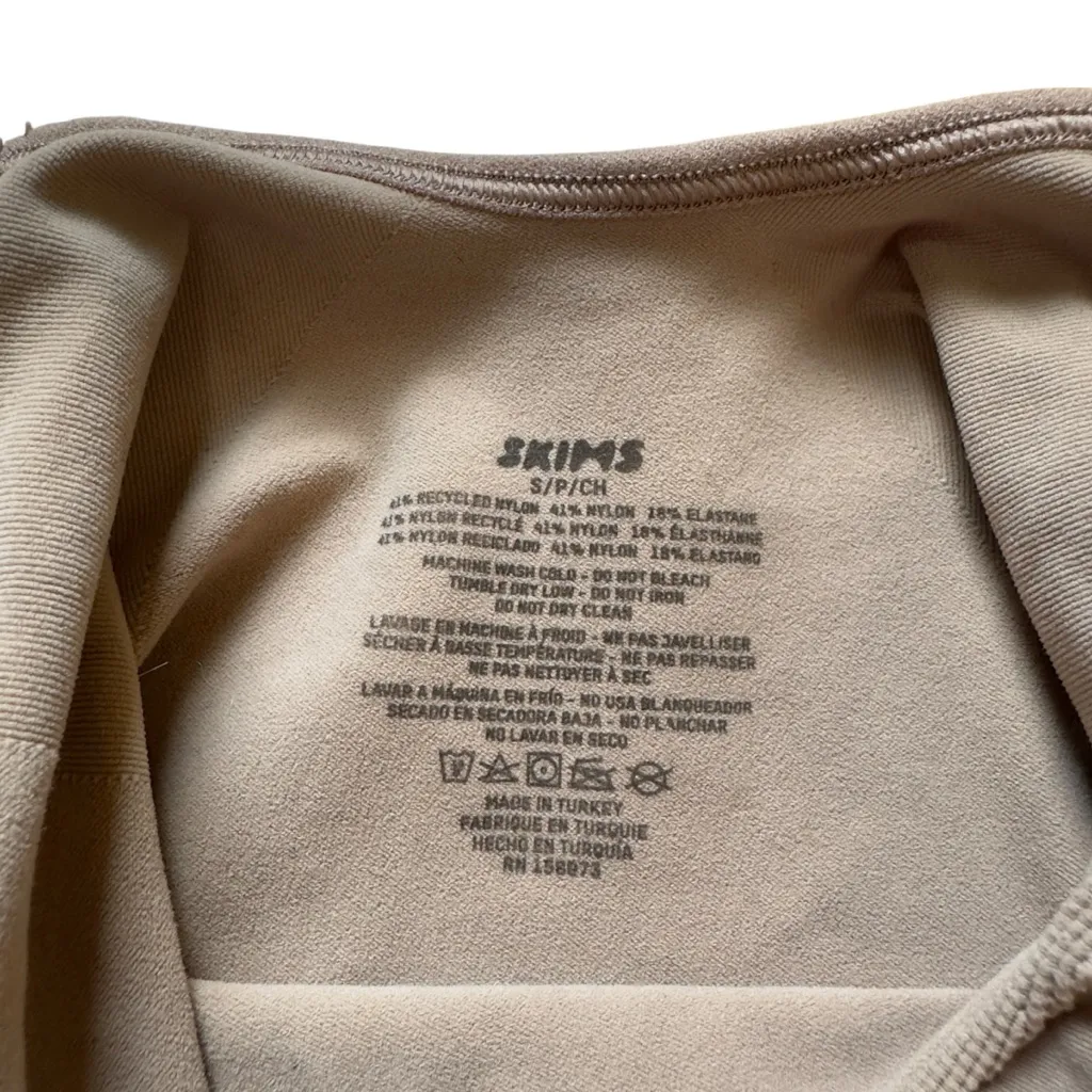 SKIMS Sculpting Mid Thigh Bodysuit Open Gusset Brown S/P Shapewear NWOT‎ - Image 3