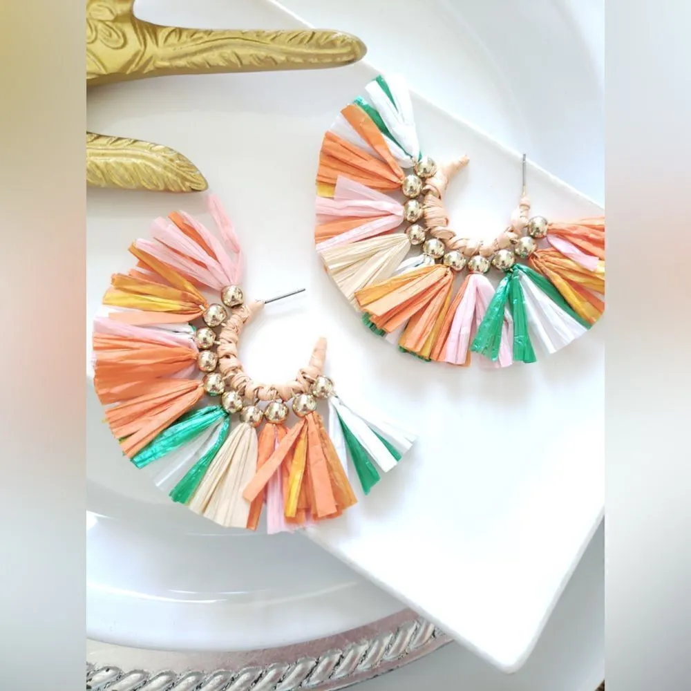 New! FP Emelie Raffia Earrings - Image 4