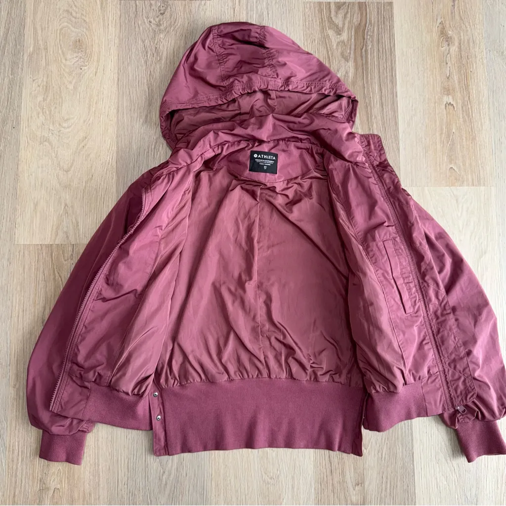 Athleta Burgundy Zip Up Jacket - Size XS - Image 4