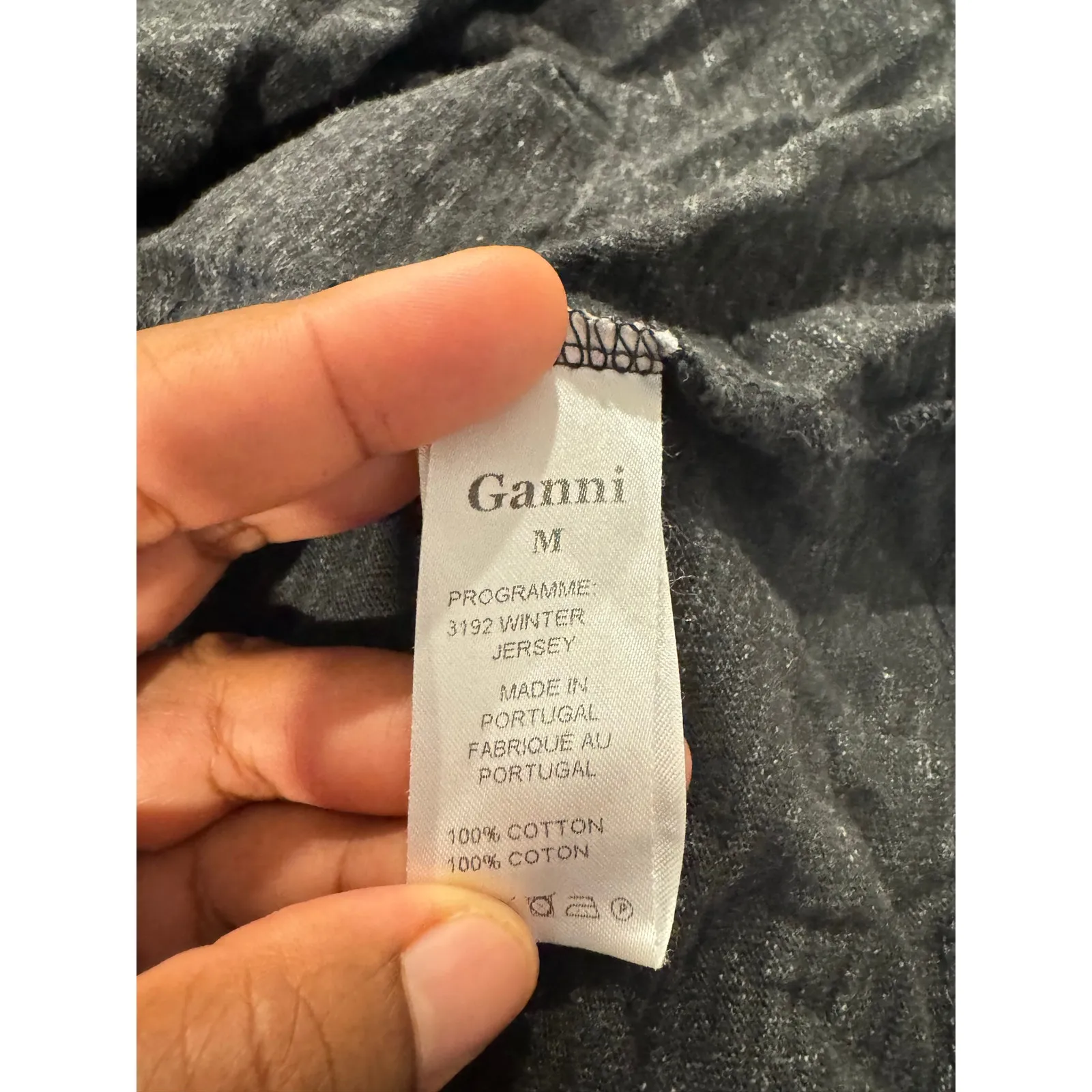 Ganni Black Winter Jersey Cotton Dress Women’s Size M Casual Fit & Flare - Image 5