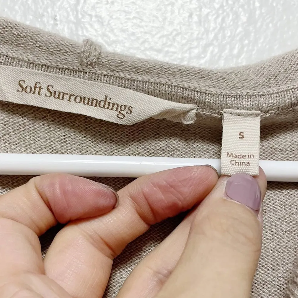 Soft Surroundings Siesta Soft Tunic Tan Sweater - Image 7