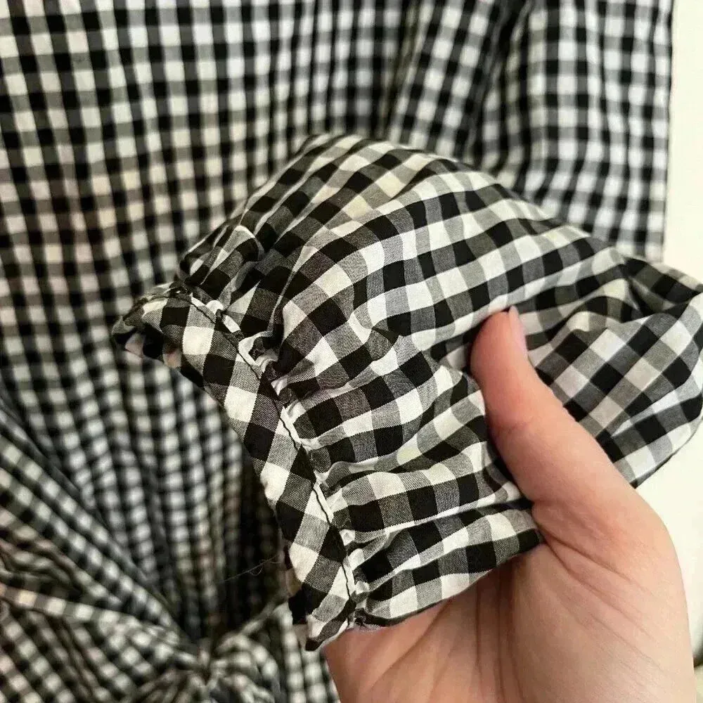 Madewell Smocked Gingham Top - Image 8