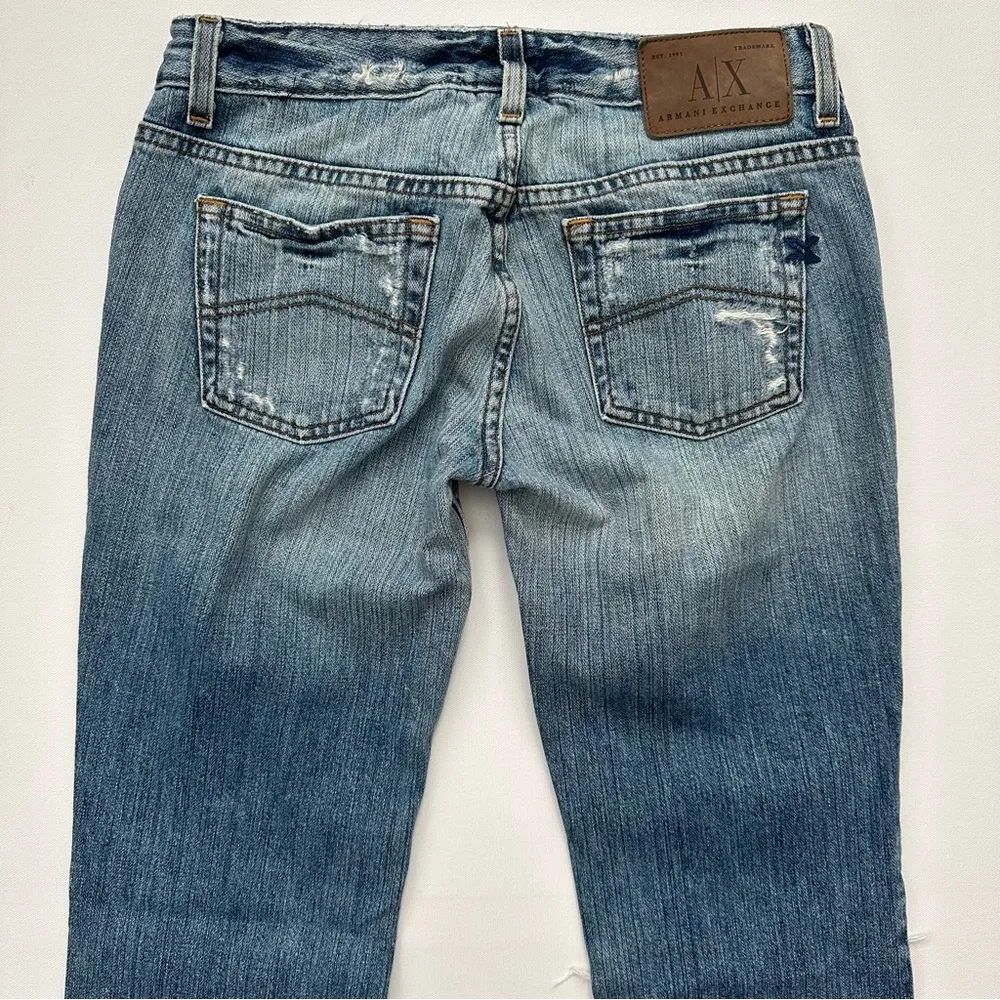 Armani Exchange  Women’s Distressed Bootcut Jeans Size 2 R - Image 8