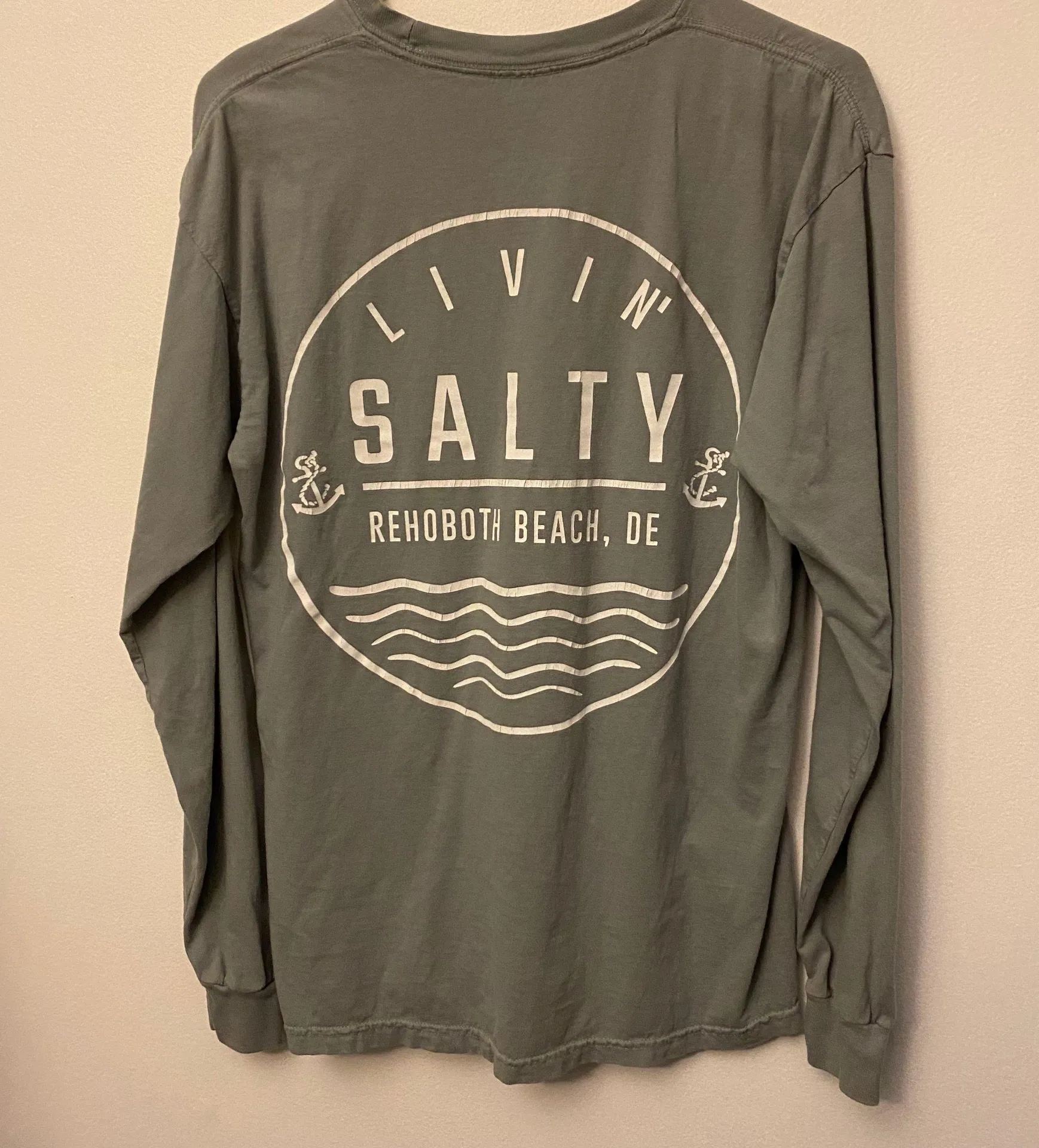 Comfort Colors Stay Salty Grey Long Sleeve T-shirt - Image 2