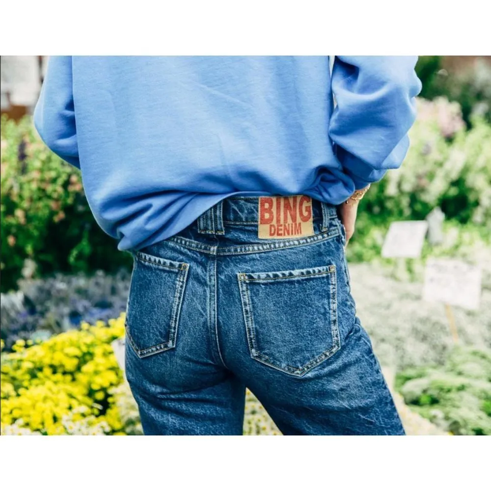 💕ANINE BING💕 Kaia Jean 90s High Rise Straight Leg Wide Flare Blue Denim 28 NWT - Image 11