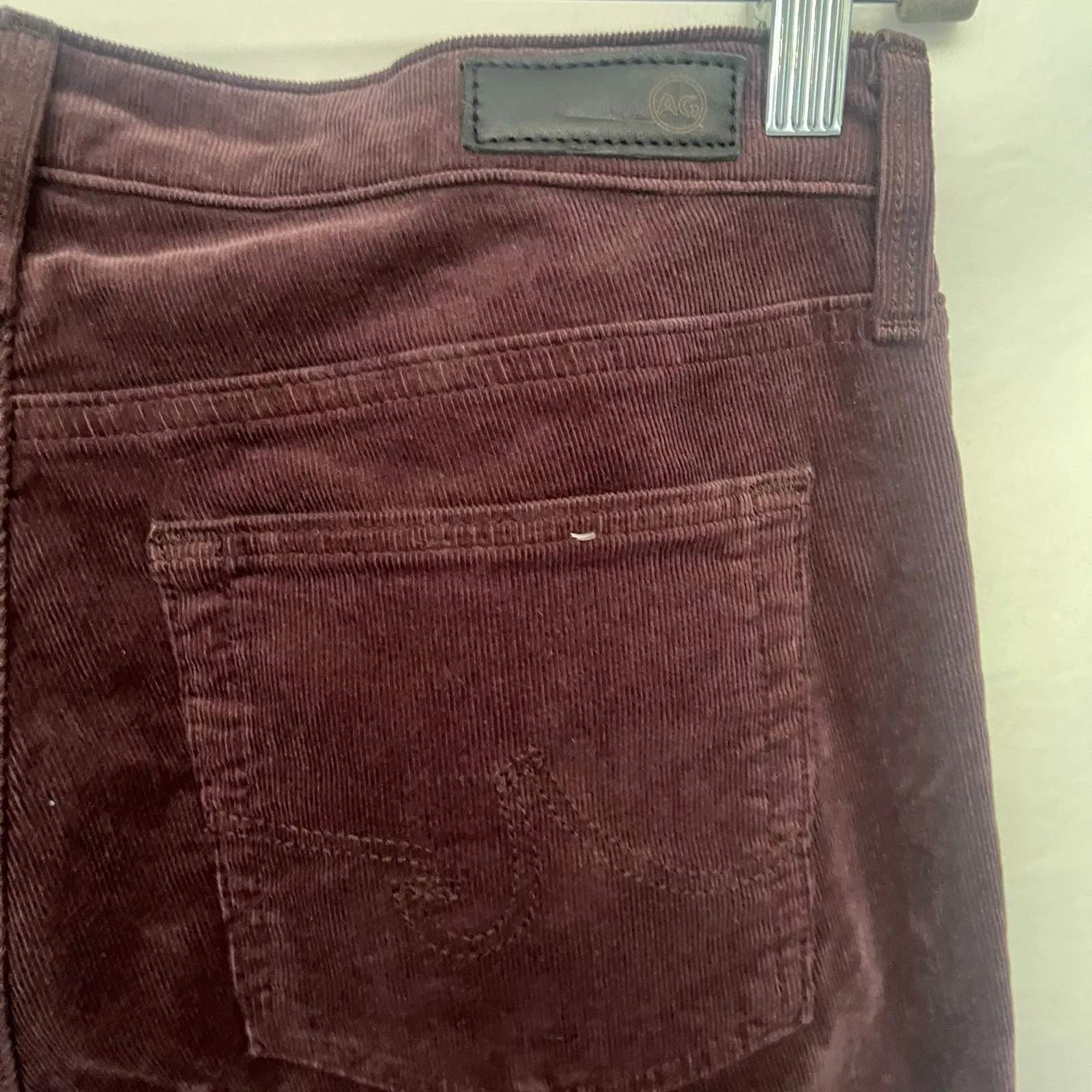 AG Adriano Goldschmied Corduroy Womens Pants Sz 27 Y2k Preppy Fall Cigarette Brown - Image 8