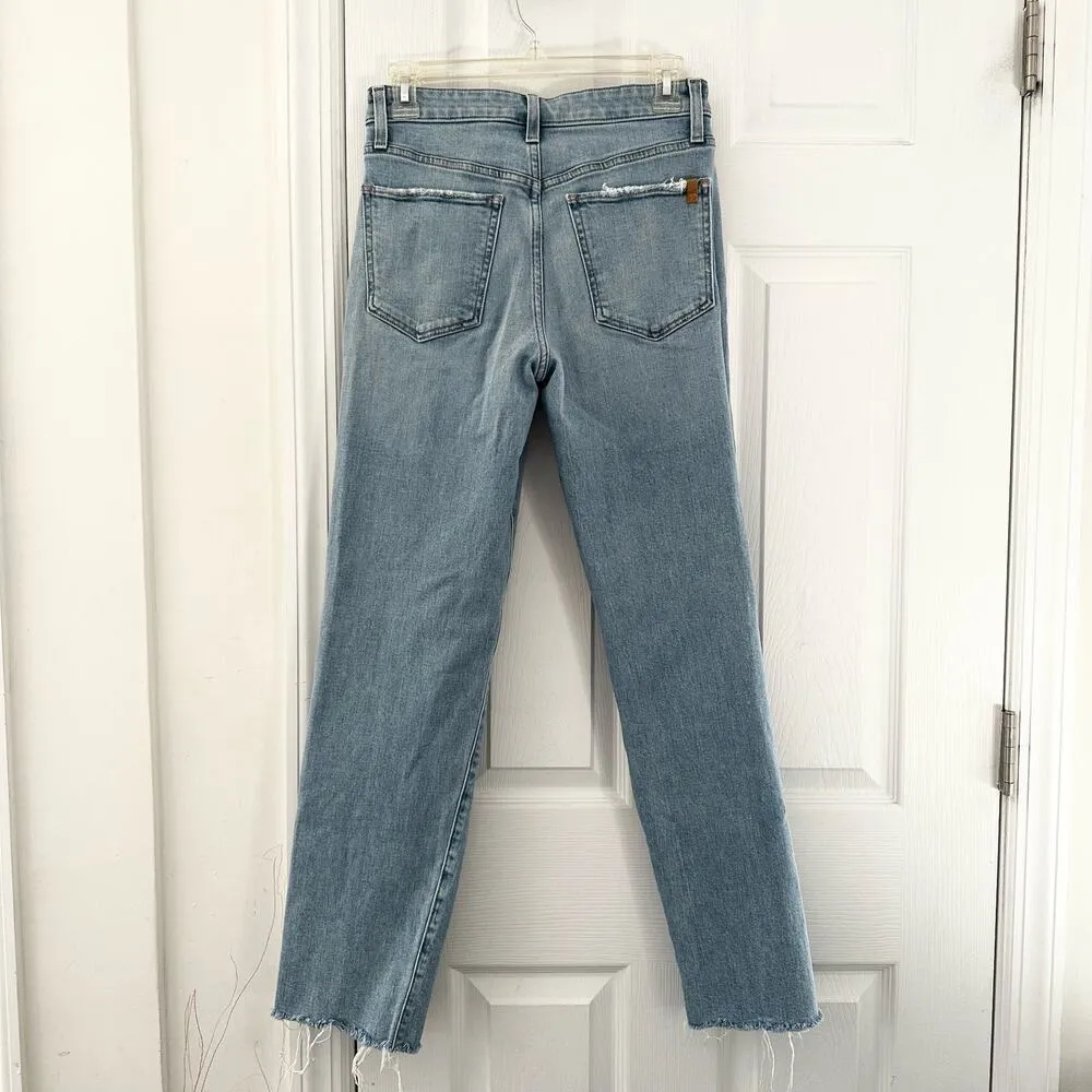 Joe's Jeans Light Wash Distressed The Niki Mid Rise Boyfriend Raw Hem Denim 26 - Image 9