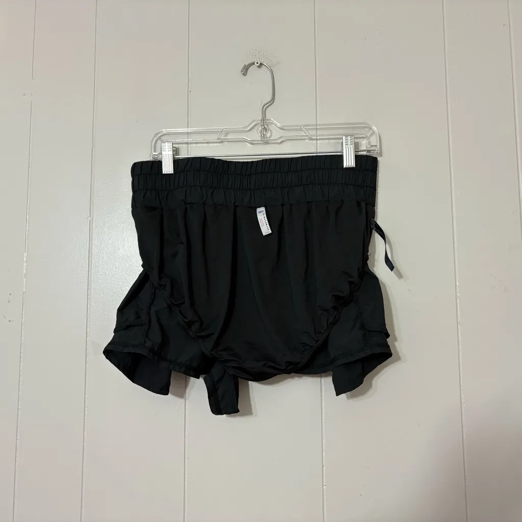 Free People Movement Get Your Flirt On Black Shorts Size M Built - Image 4