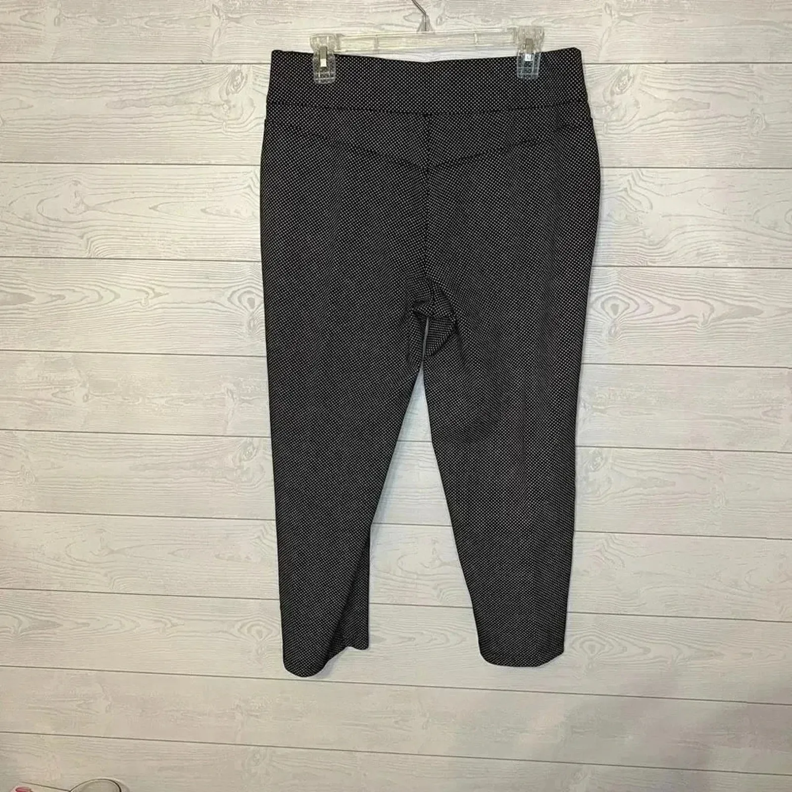 Cathy Daniels  black polka dot pull on ankle pants Size  Medium - Image 2