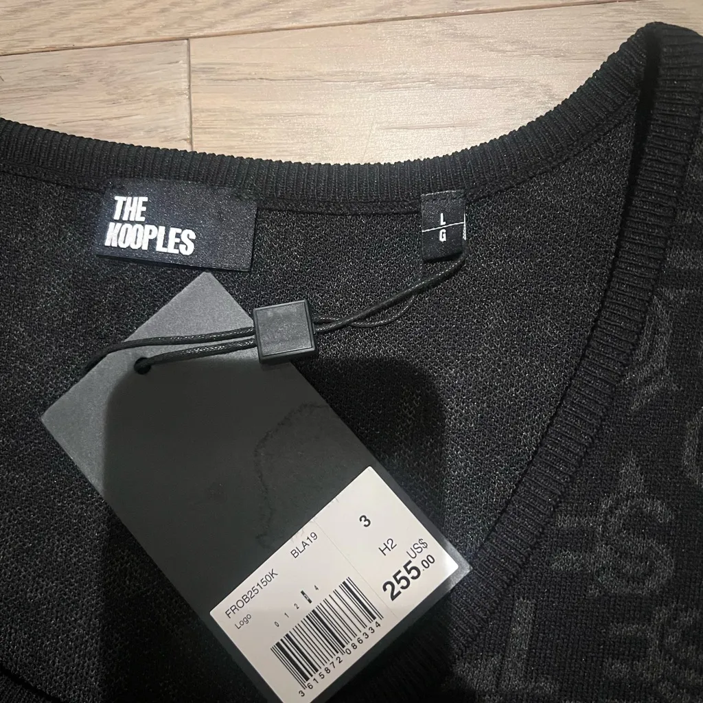 THE KOOPLES 
Robe jacquard logo all over black dark grey - Image 9