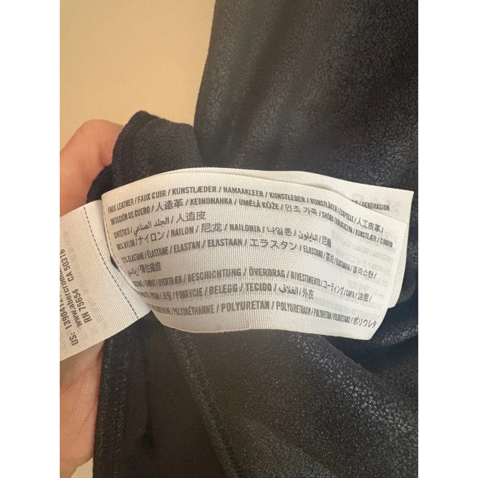 Abercrombie & Fitch Black Faux Leather‎ V-Neck Sleeveless Bodysuit - L - Image 5