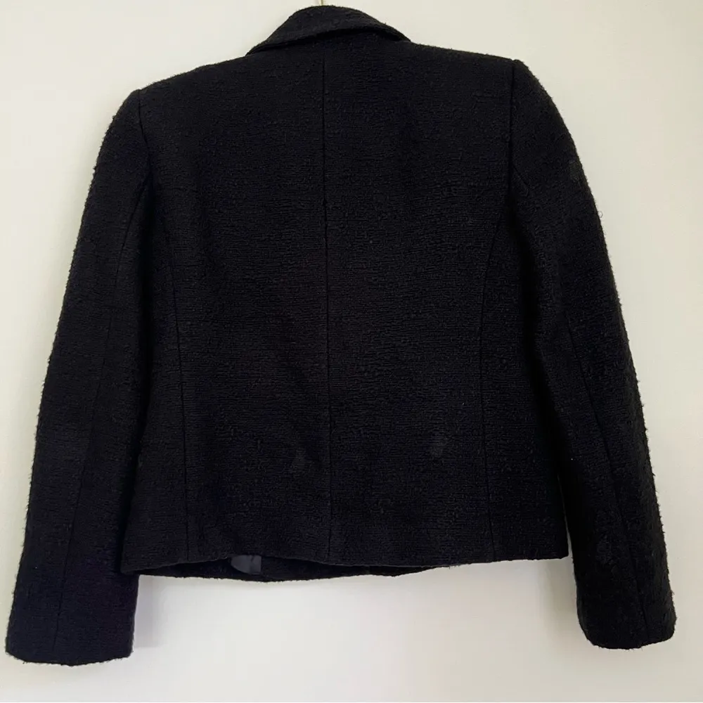 Textured Patch Pocket Cropped Blazer Jacket XS - Image 10