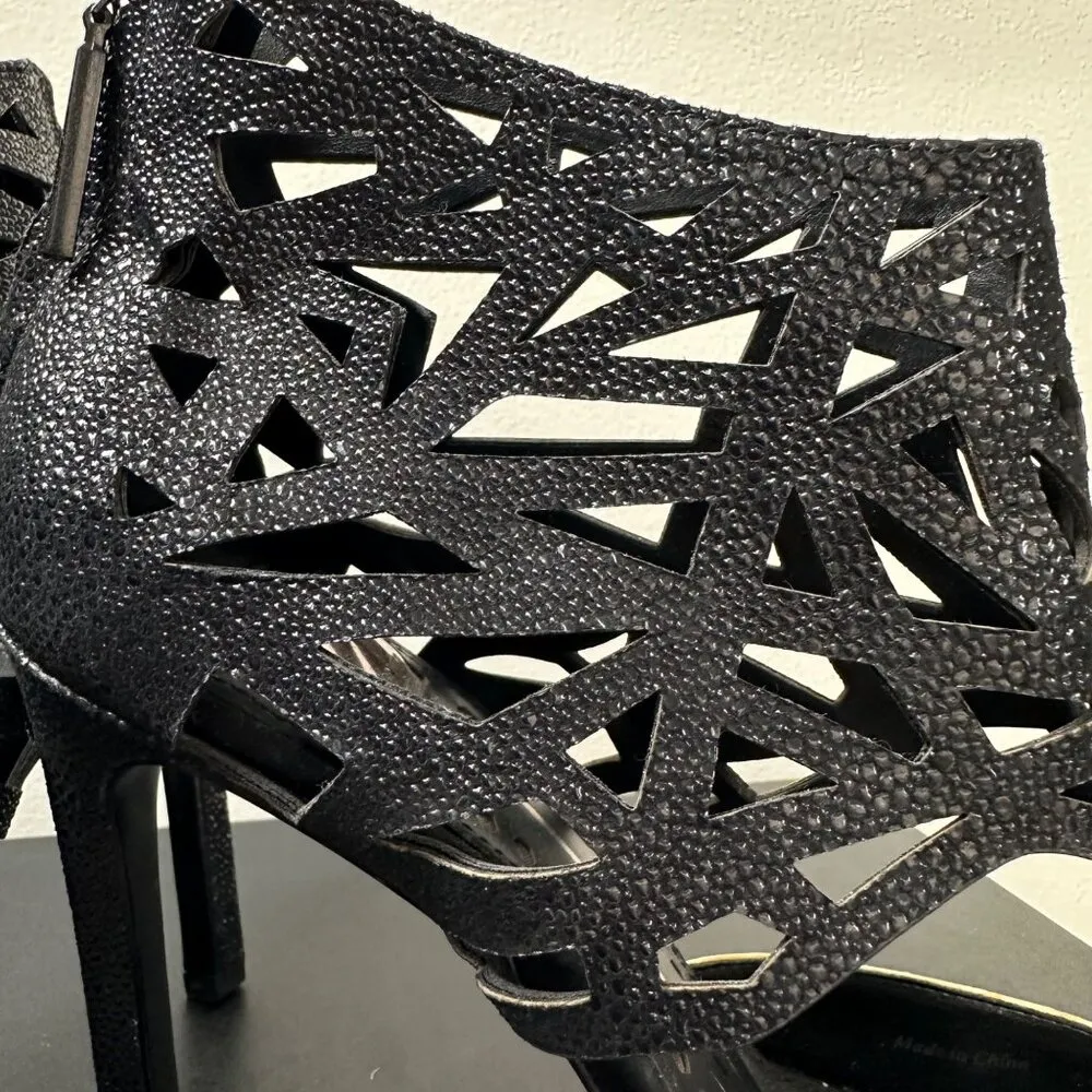 Dolce Vita Snake Skin Ankle Cage Zip Back Heel Sz 8.5 - Image 5