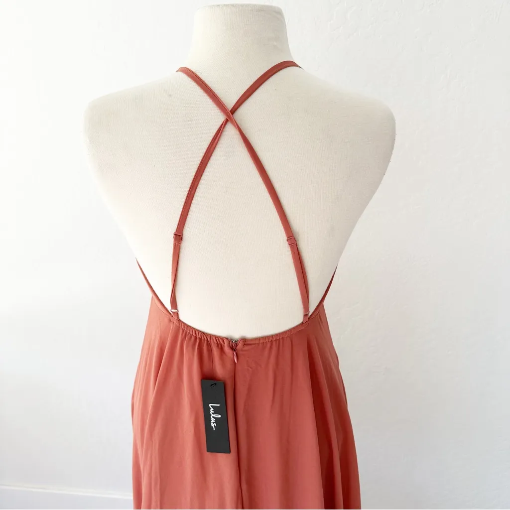 Lulu’s Mythical Kind of Love Rusty Rose Maxi Dress Gown NWT | Medium - Image 9