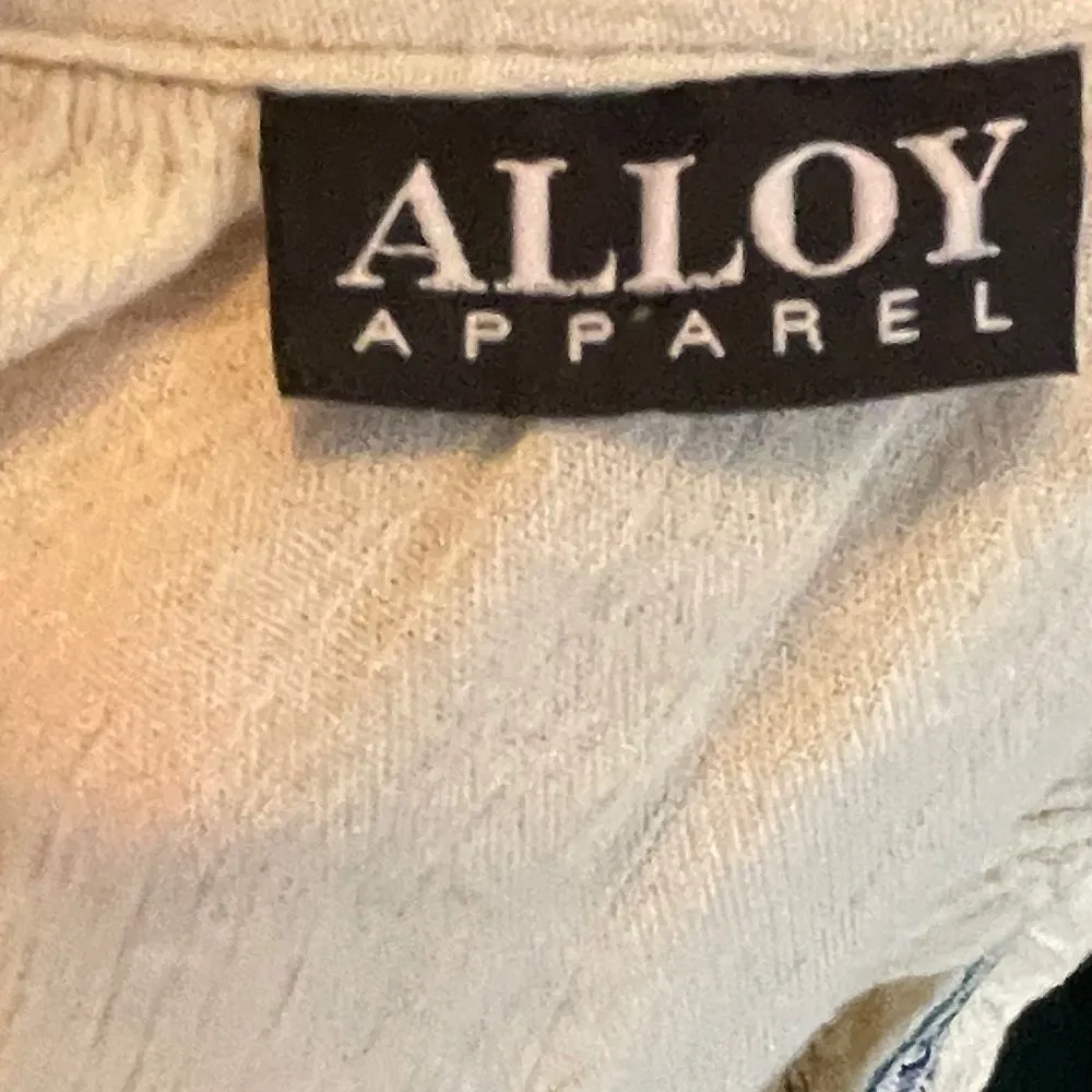 Alloy Apparel‎ Embroidered Shirt Blue Size M - Image 6