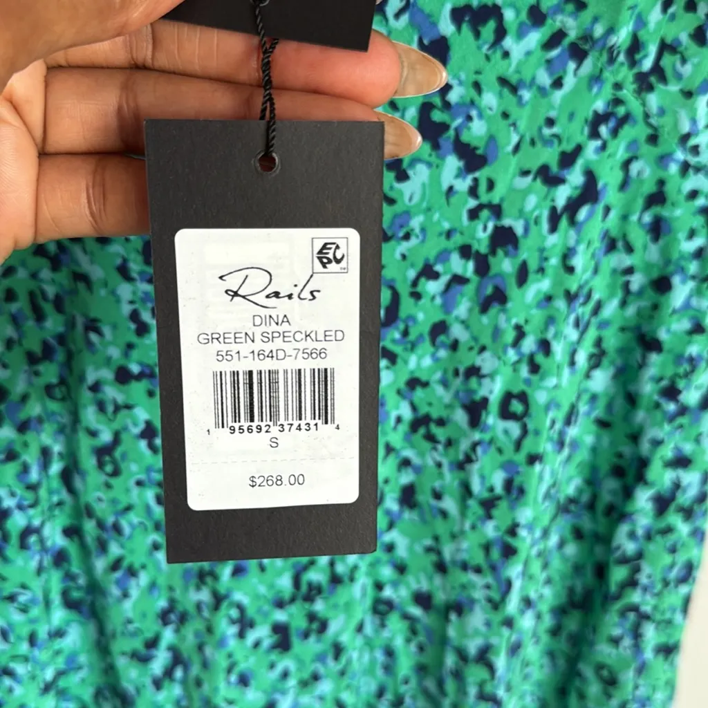 NEW Rails Dina Dress Green Speckled Small - Image 9