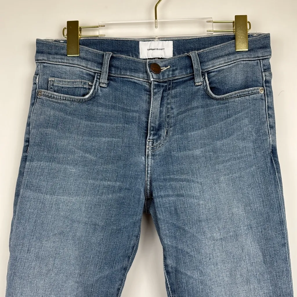 Current Elliott The Stiletto‎ Vent Hem Joey Blue Jeans 28 30x27 Light Wash - Image 2