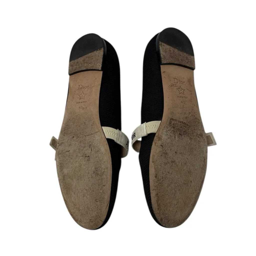 Dior Miss J’Adior Ribbon Black Miss J Ballerina Mary Jane Ballet Flats Size 40 - Image 9