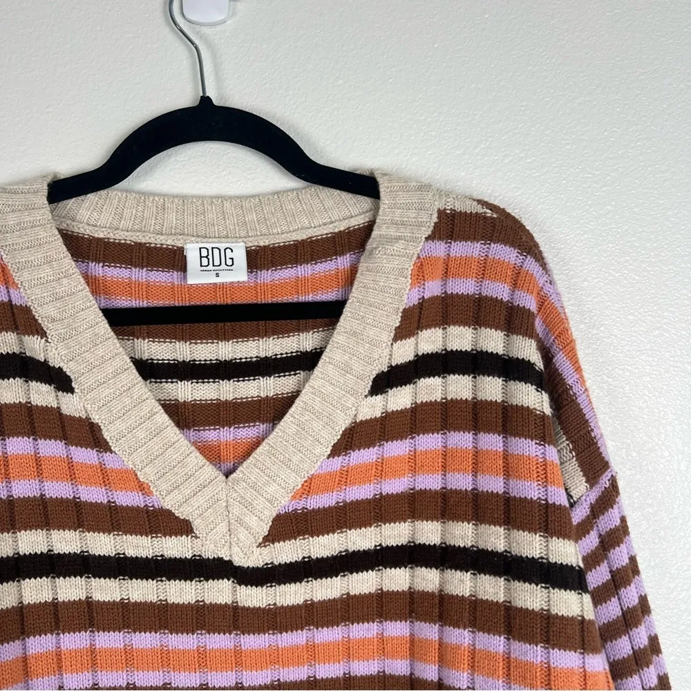 Urban Outfitters BDG Mixed Stripe V Neck Sweater‎ - Image 4