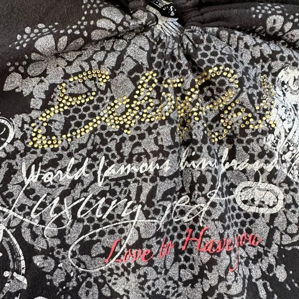 🔃Ecko Red Allover Print Black Ruched Side Tube Bodycon Dress Size XS - Image 7