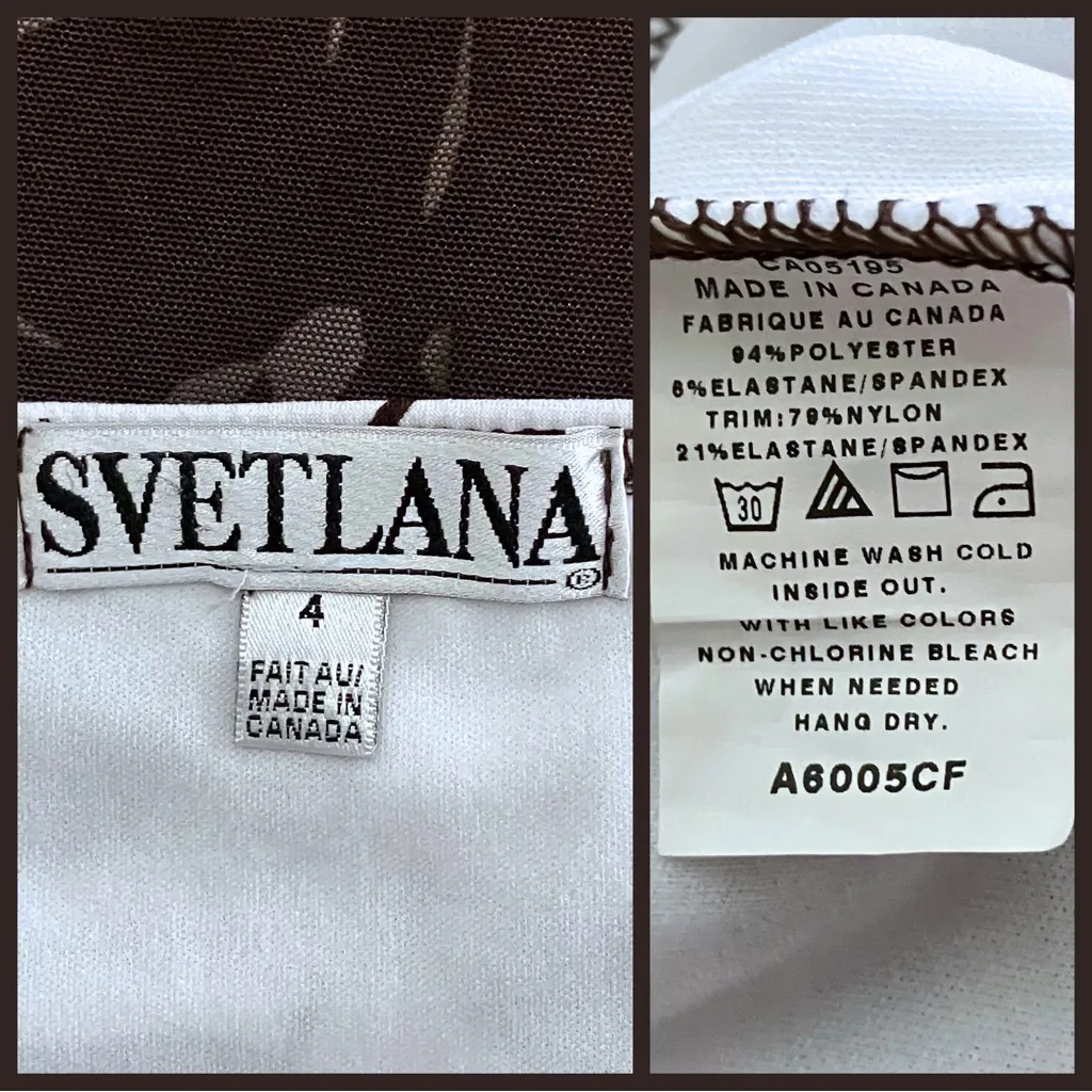 Vintage Y2K Brown White Floral Midi Dress. Small. Tropical Vacation Fairy Hawaii Size 4 - Image 12