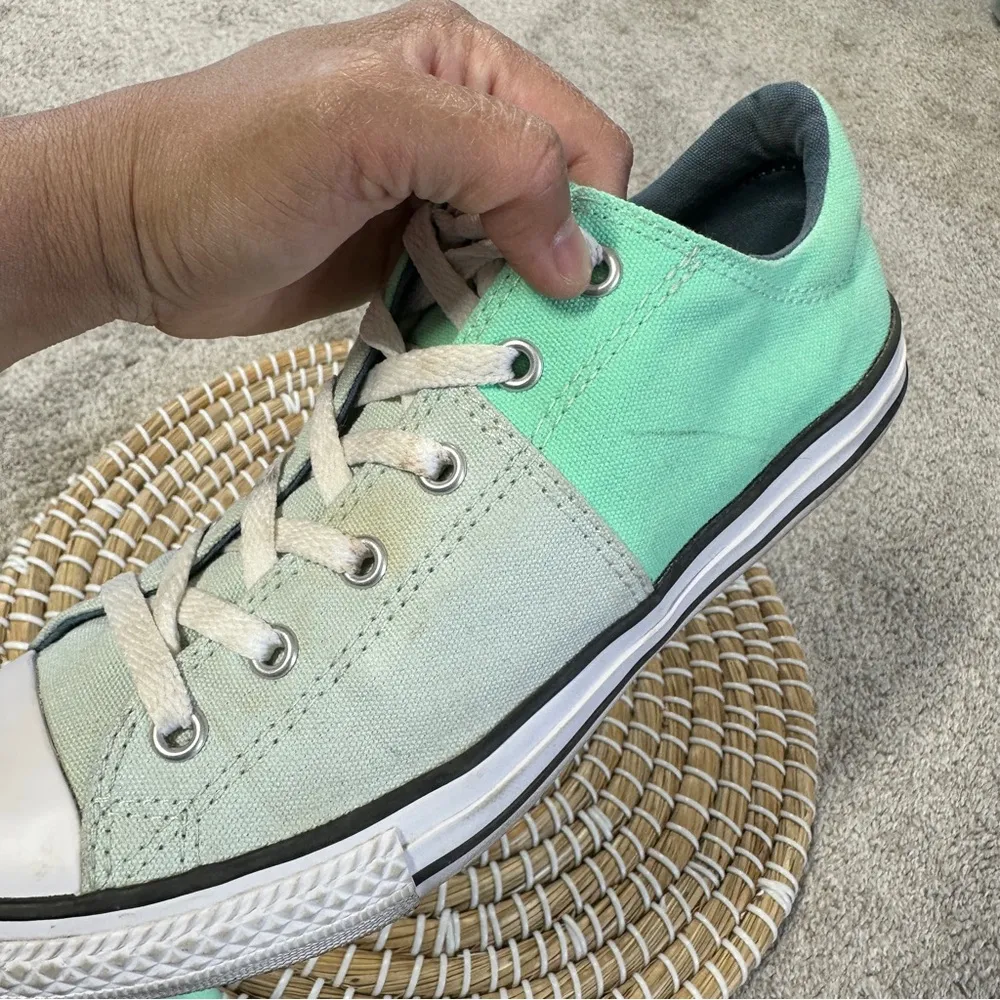 Converse Women’s Chuck Taylor Allstar Low Top Sneakers Shoes in Mint White 5 - Image 12