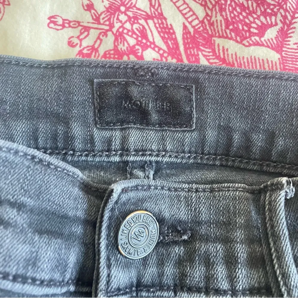 Mother Denim The Hustler Fray Ankle Not Guilty Jeans Black Size 24 - Image 6