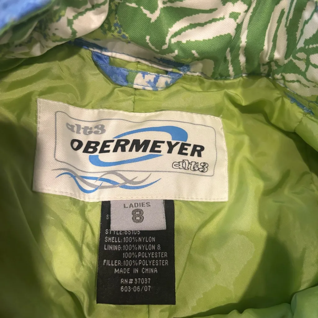 Obermeyer ALT3 Tropical Snow Pants Women’s Size 8 Insulated Ski Snowboard Winter - Image 7