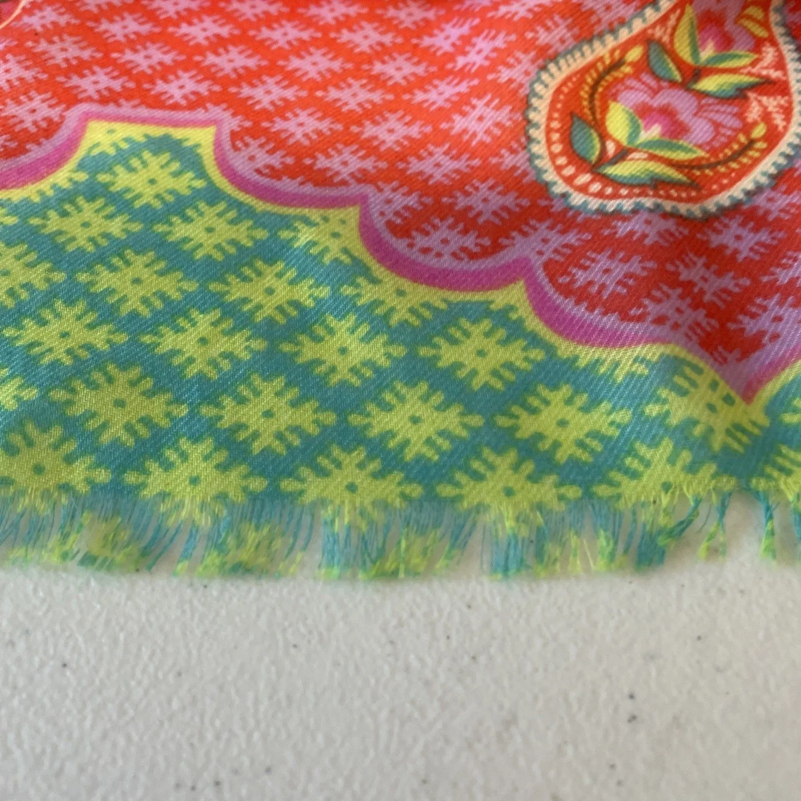 Vera Bradley Paisley in paradise sugar skull scarf 37x78” - Image 5