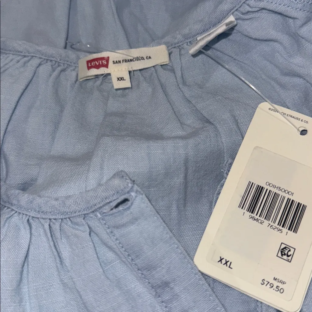 NWT  Levi's® Women's Jolene Maxi Dress Light Blue Honestly Happy XXL - Image 9