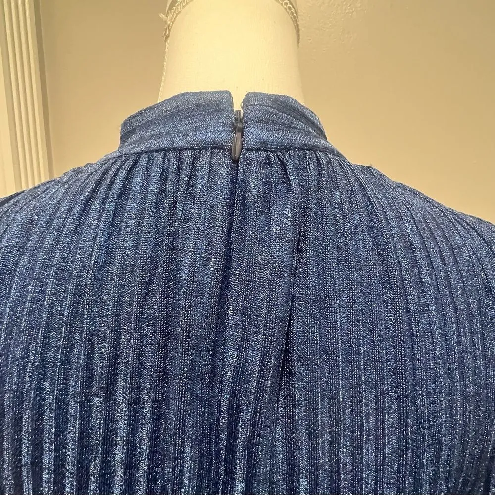 Alice and Olivia Katina Metallic Faux-Wrap Dress womens size 6 - Image 12