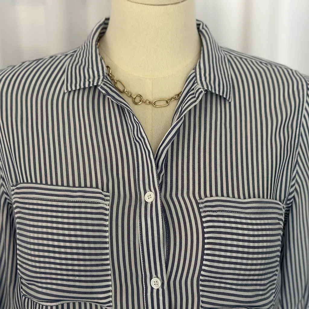 Thread & Supply Blue and White Striped Button - Image 8