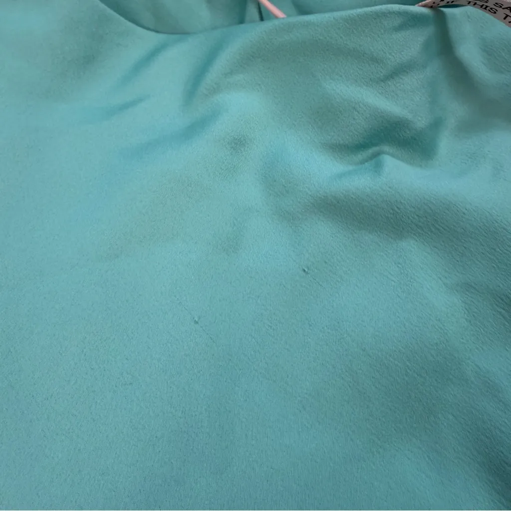 House of CB Strapless Bodycon Satin Maxi Dress M - Aqua - Image 7