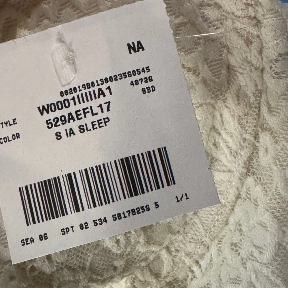 Aerie SZ 36C Balconette Bra Floral Lace Adjustable Molded Cups Underwire Cream - Image 9