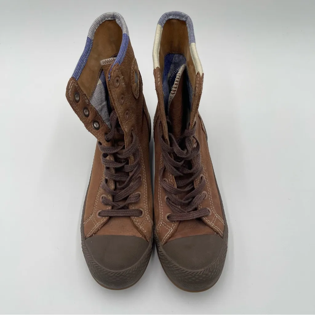 Converse Chuck Taylor All Star Outsider Leather Hi Top Sneakers Sz Women’s 7 Brown - Image 6